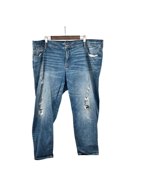 Boutique Denim - Boutique Womens Ankle Jeans Distressed High Rise Blue Size 22W